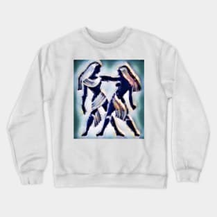 Gemini in Blue Crewneck Sweatshirt